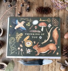 -4.25” X 5.5” Thinking of You Gold Foil Greeting Card