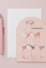 -Champagne Congratulations Card | Engagement | Wedding Cards