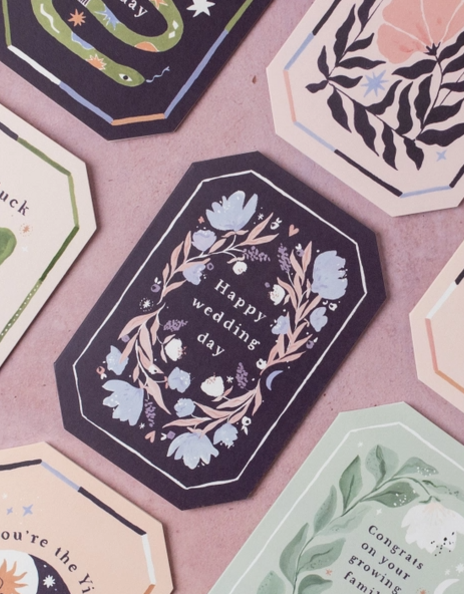 Floral Wedding Card | Shaped Greetings Cards | Wedding Cards
