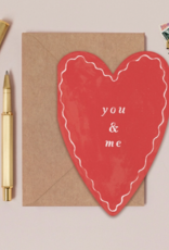 -You & Me Heart Card | Anniversary Cards | Valentines Cards
