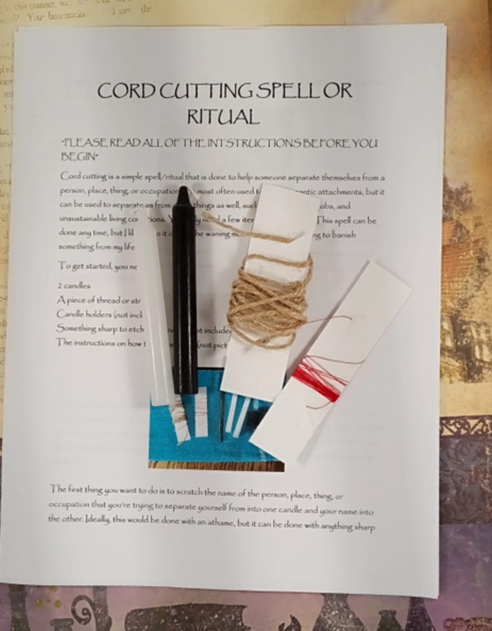 -Cord Cutting Ritual Spell Kit