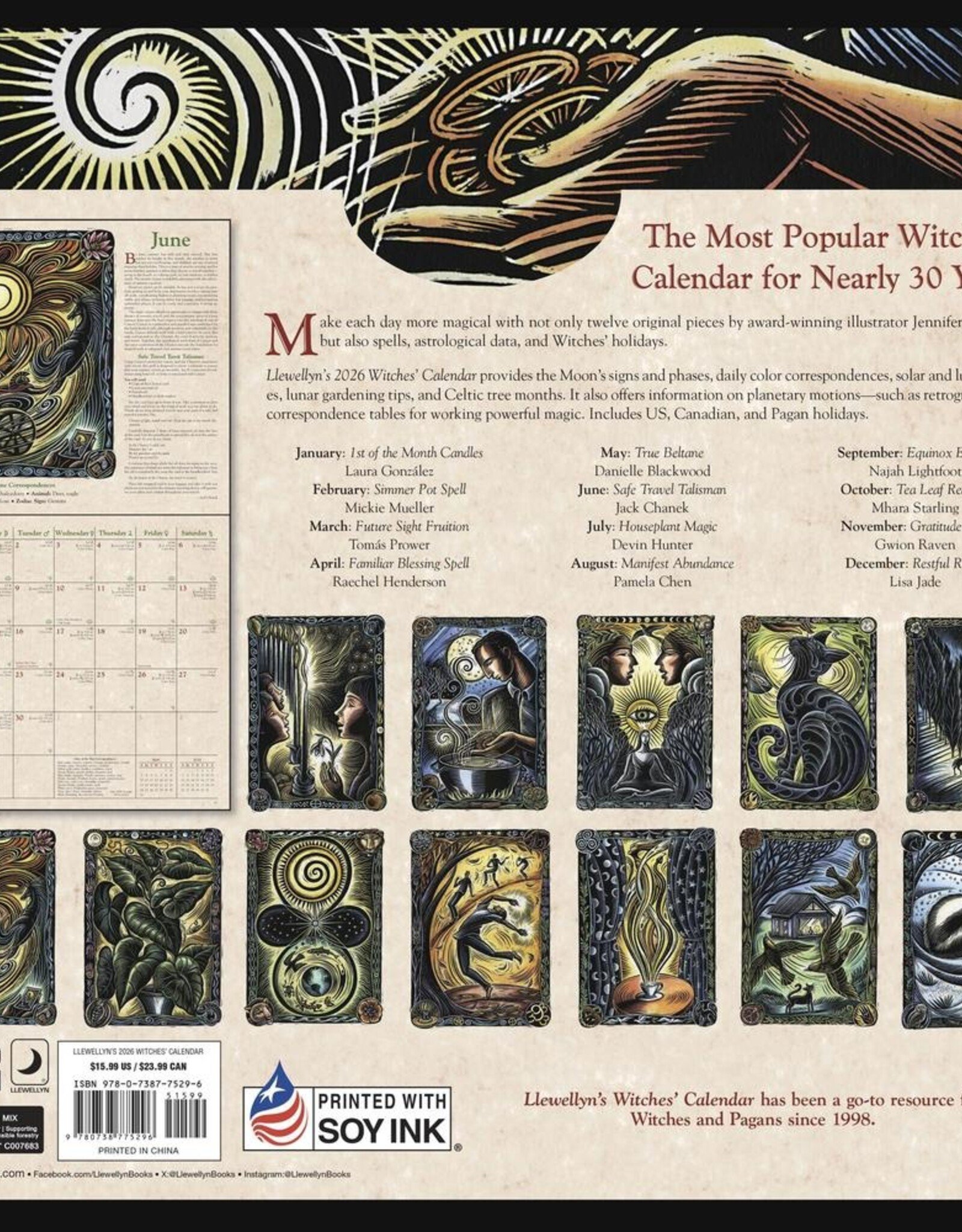 Llewellyn's 2026 Witches' Calendar