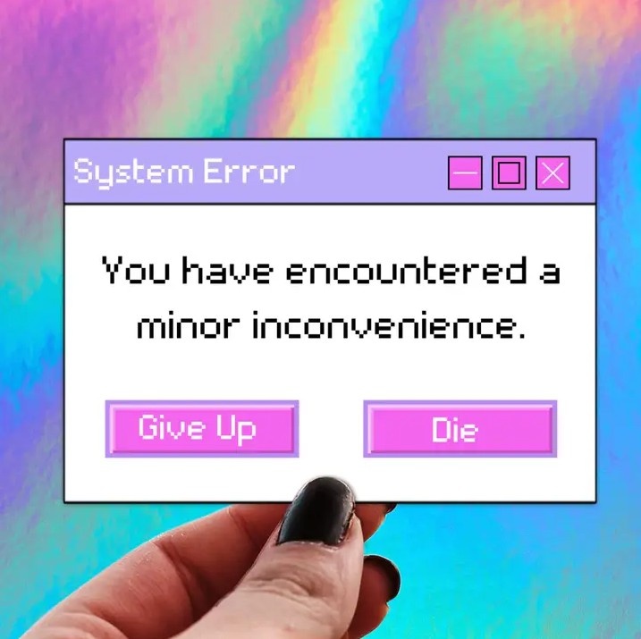 Y2k System Error Message Sticker - Minor Inconvenience 3