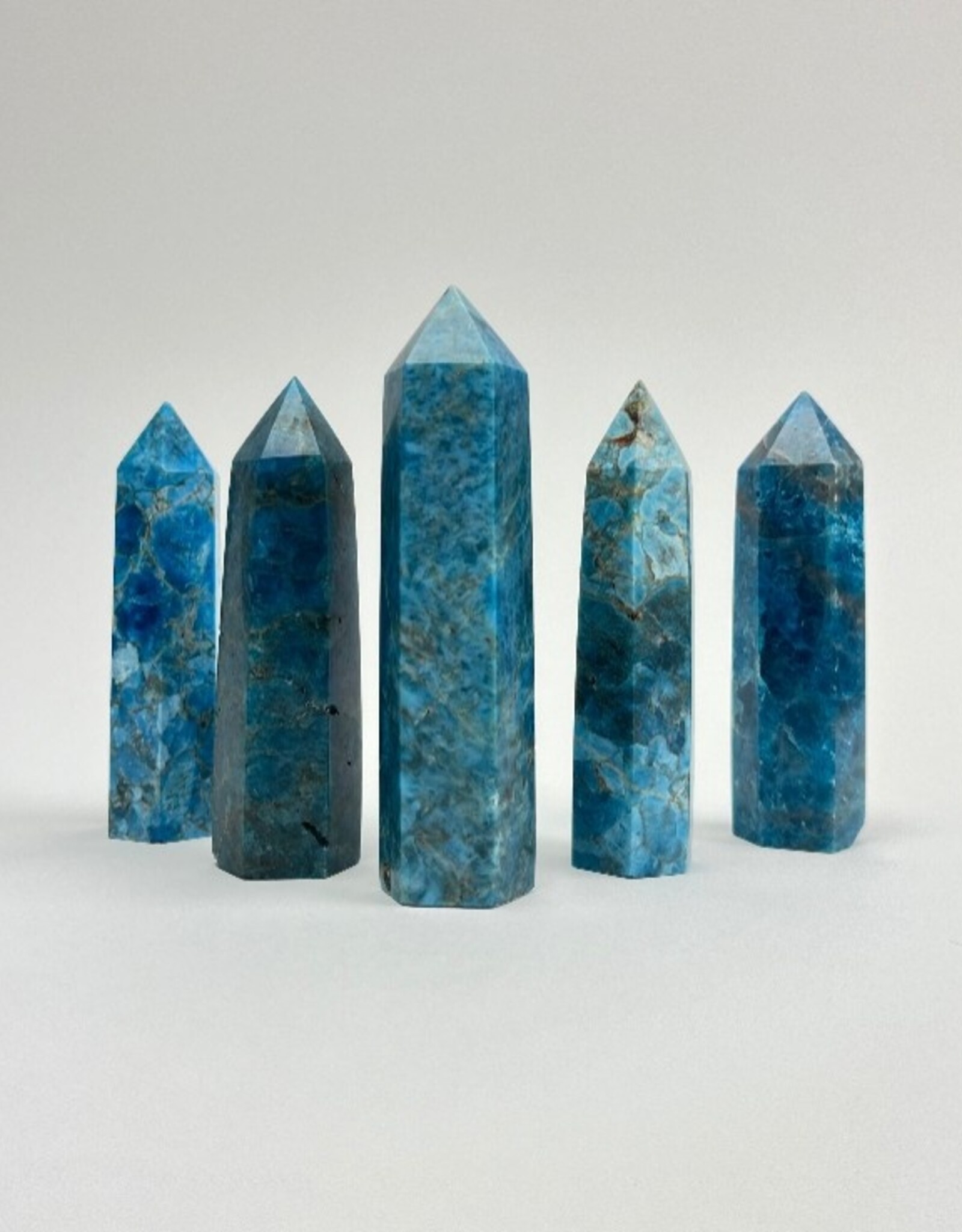 Blue Apatite - Polished Point - 80-90mm