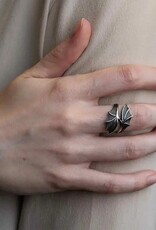 -Adjustable Bypass Dragon Wing Ring |