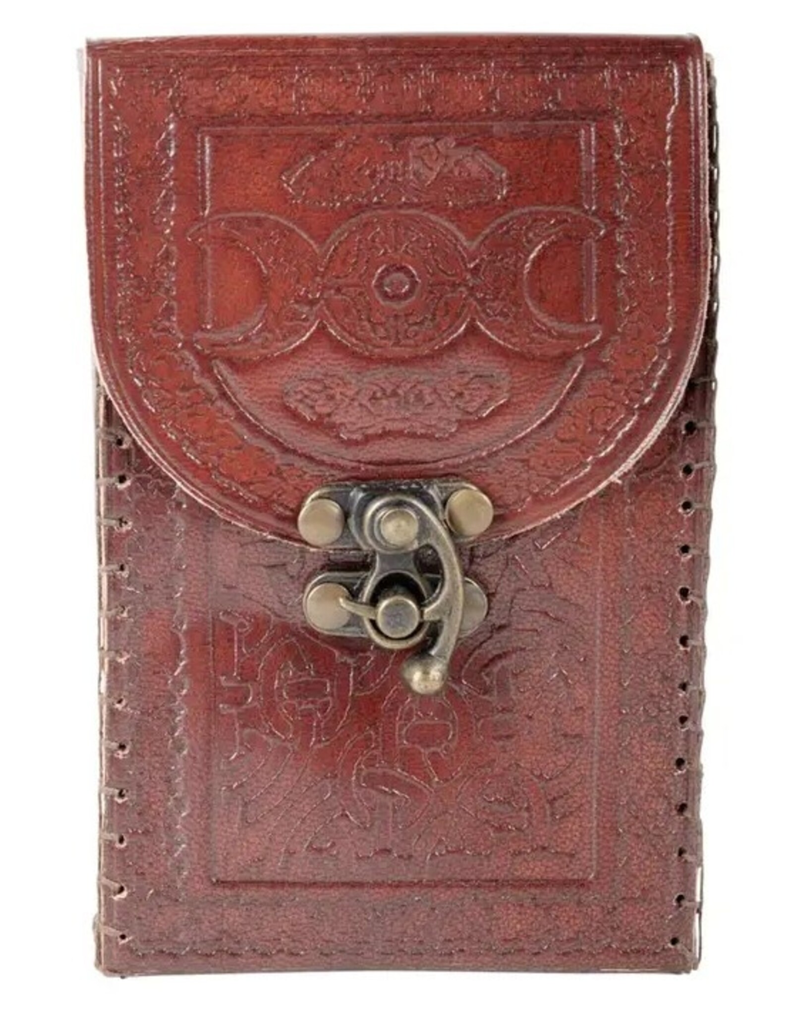 Triple Moon Tarot Card Leather Holder