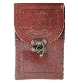 Triple Moon Tarot Card Leather Holder