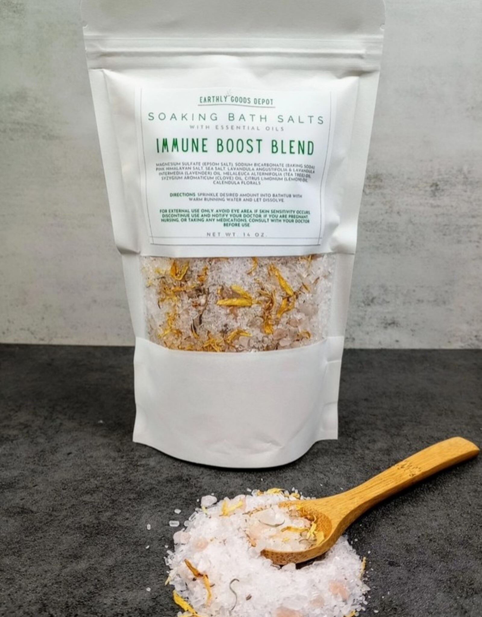 Floral Soaking Bath Salts with Essential Oils |