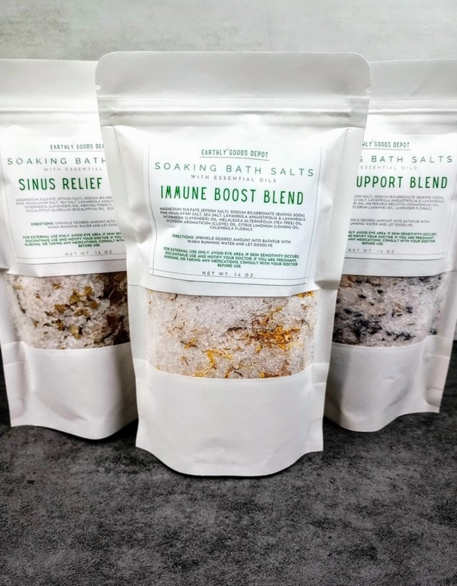 Floral Soaking Bath Salts with Essential Oils |