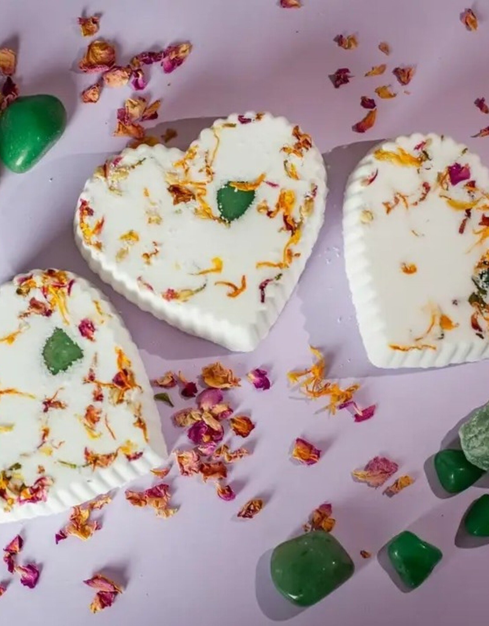 Love Blossoms Heart Crystal Bath Bomb