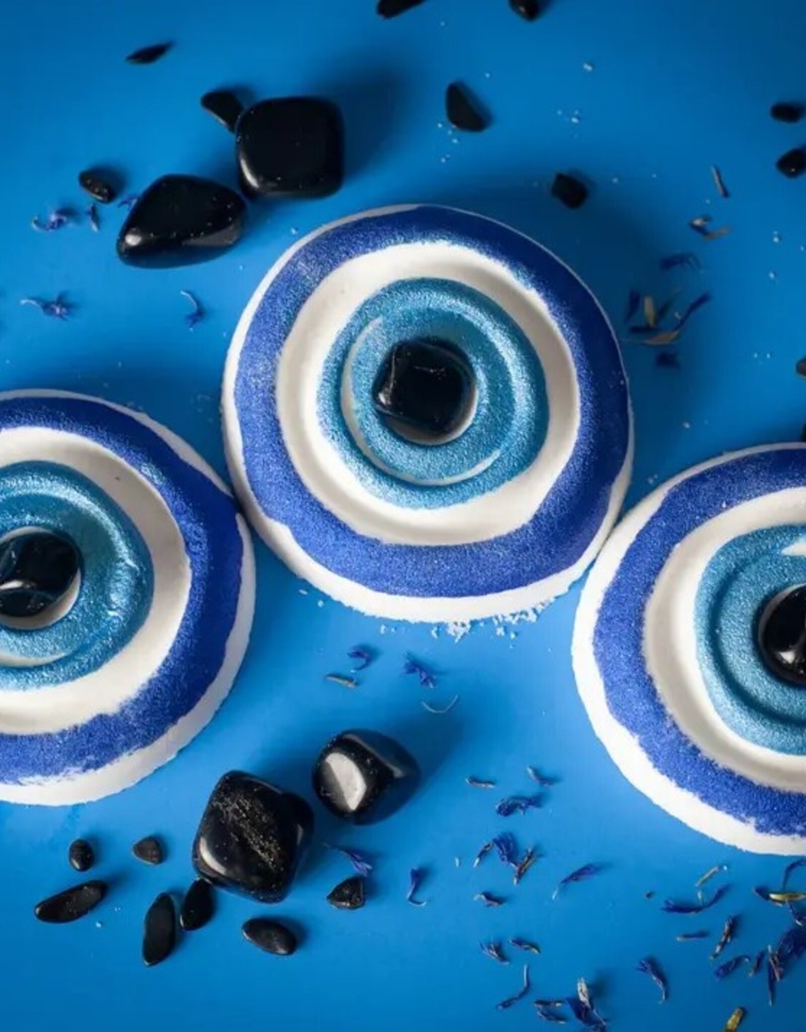 Obsidian Crystal Evil Eye Protection Bath Bomb