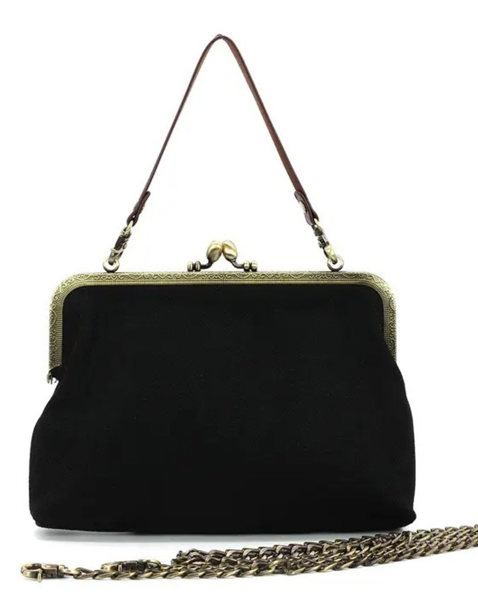 Romantasy Dragon Kiss Lock Bag in Linen Cotton Blend