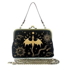 Romantasy Dragon Kiss Lock Bag in Linen Cotton Blend