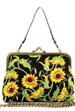 -Sunflower Kisslock Bag