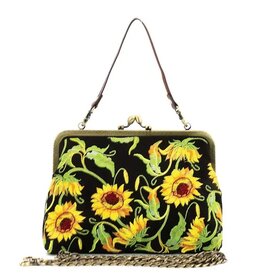 -Sunflower Kisslock Bag