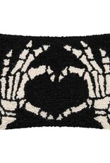 -Heart Skeleton Hand Hook Pillow