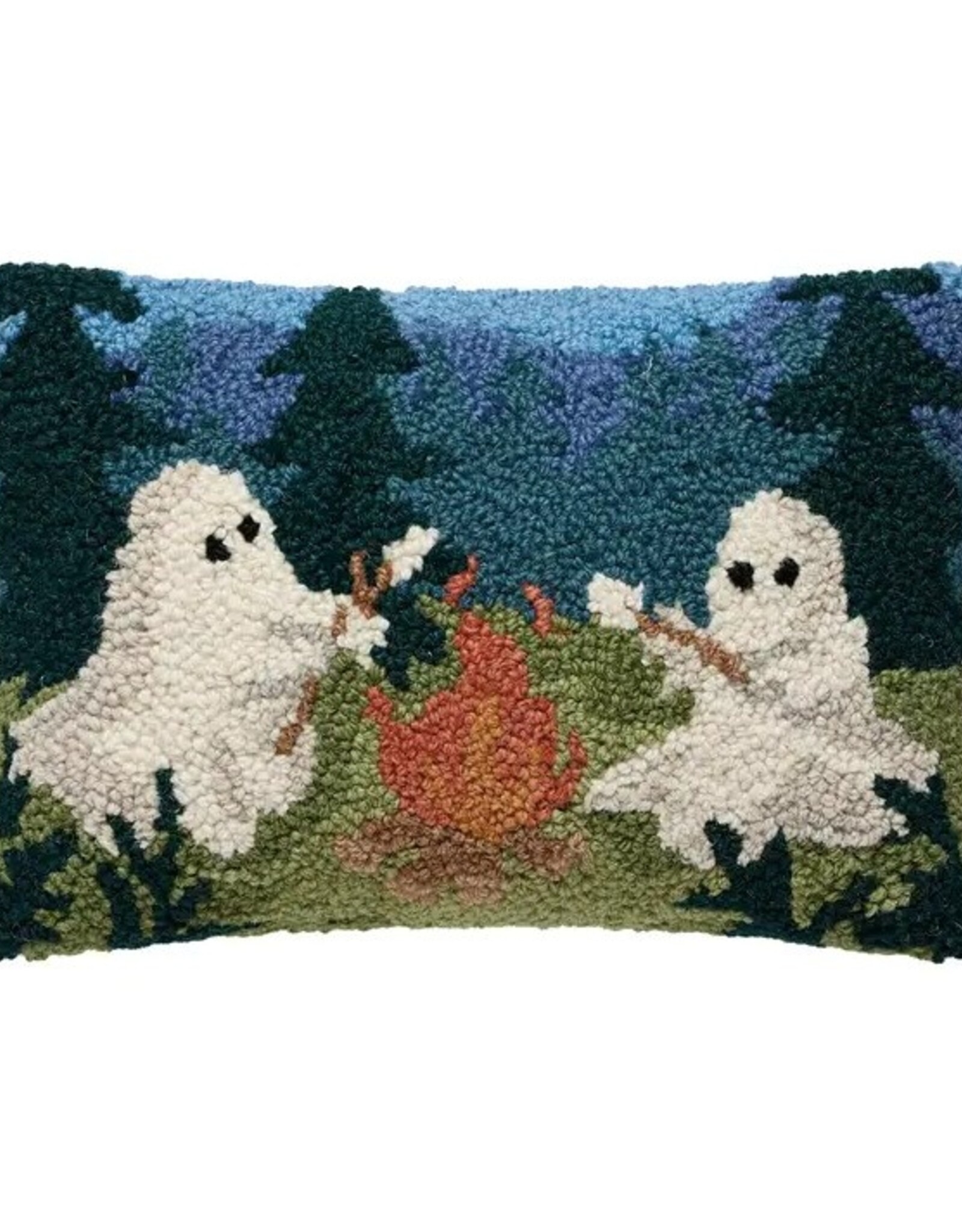 -Ghosts Campfire Hook Pillow
