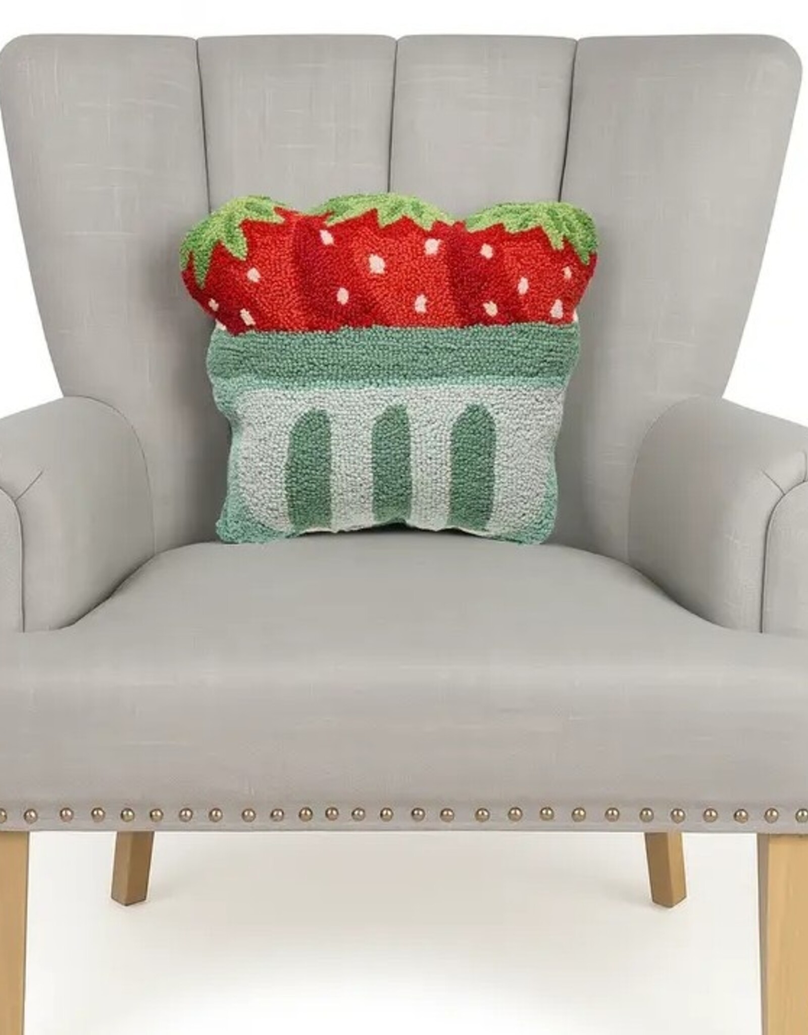 -Shaped Strawberry Pint Hook Pillow