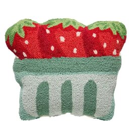 -Shaped Strawberry Pint Hook Pillow