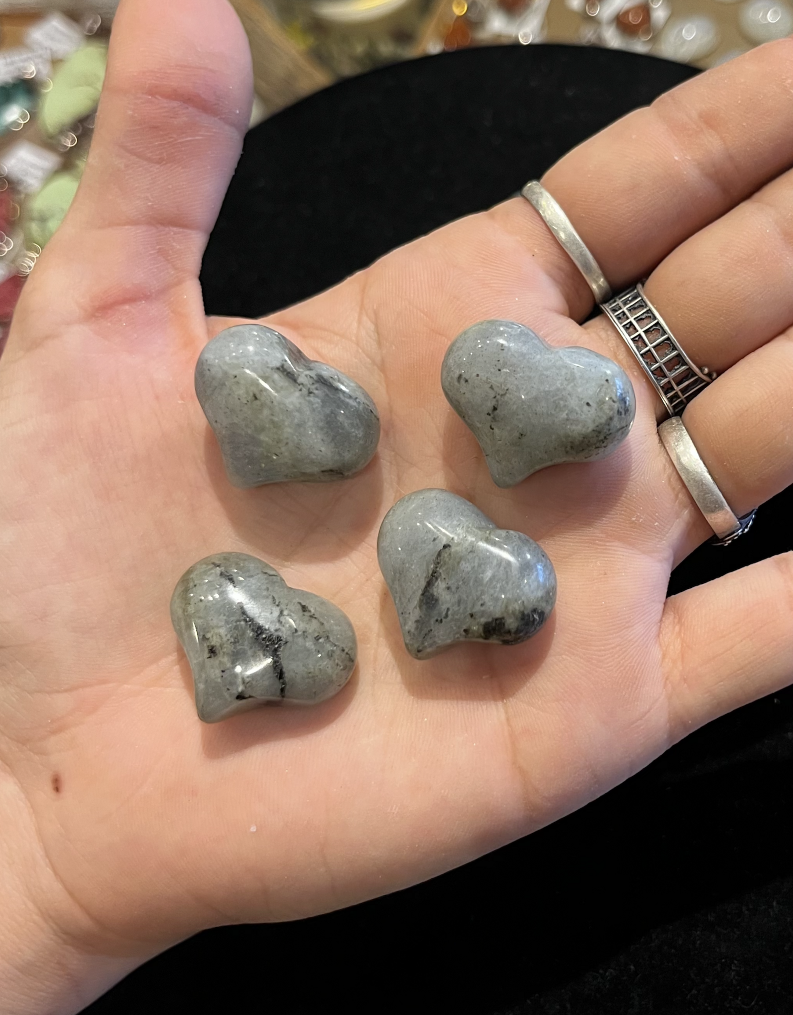 Crystal Heart| 25mm| Labradorite