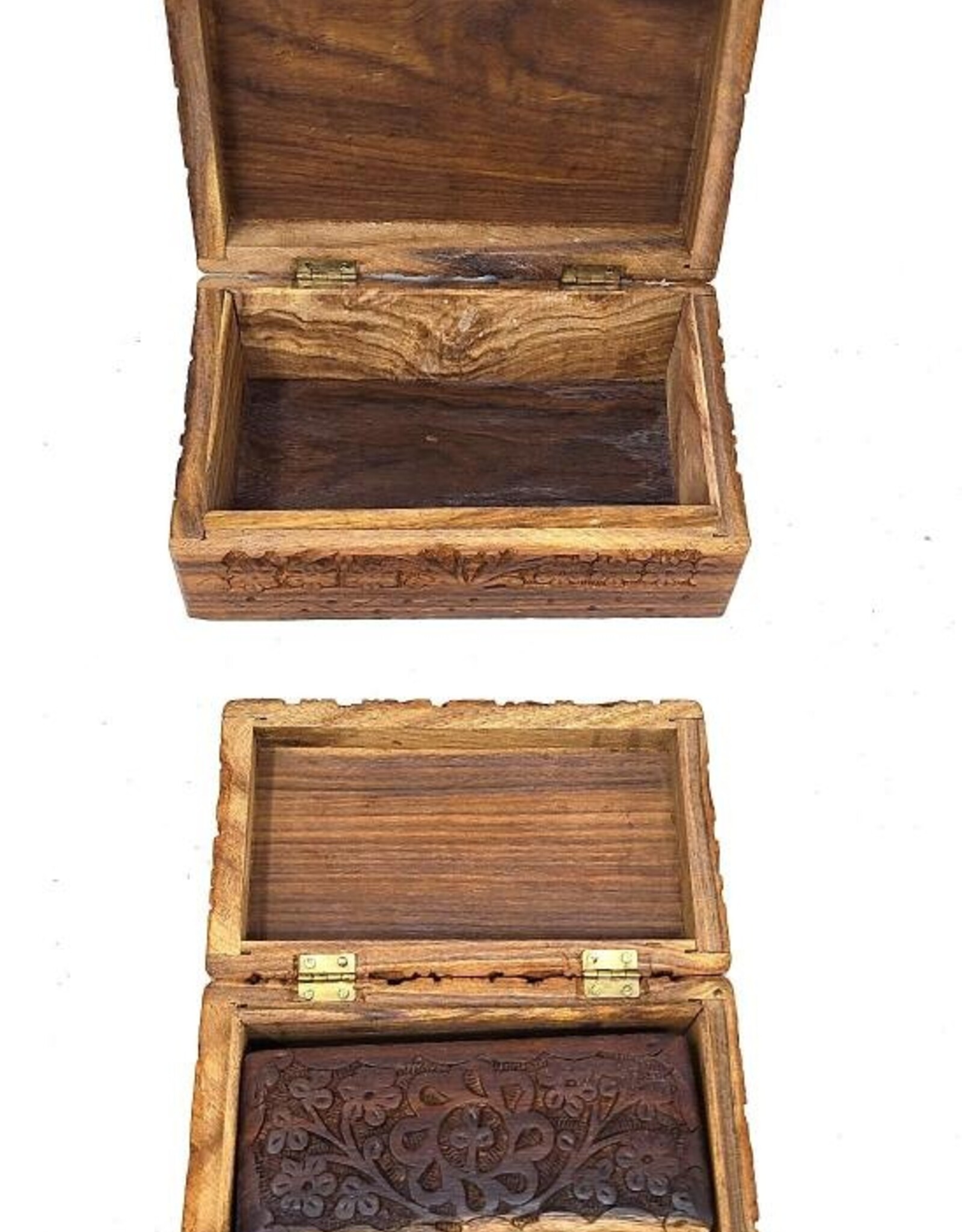 Wooden Box - Tree of Life Carved