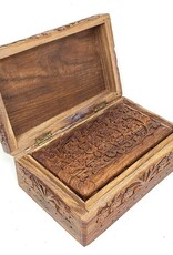 Wooden Box - Tree of Life Carved
