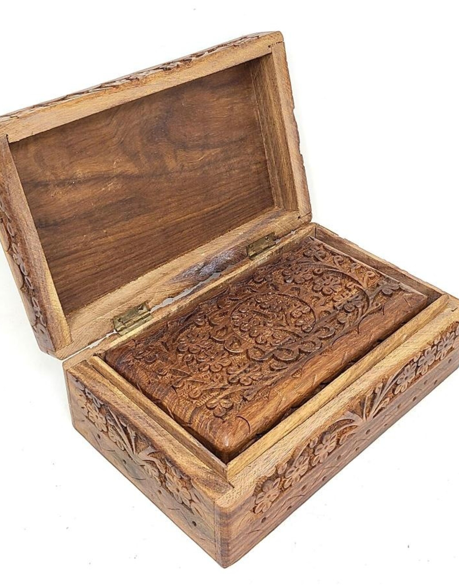Wooden Box - Tree of Life Carved