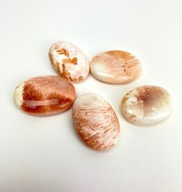 Crystal Polished Palmstone | 30-40mm | "A" Grade | Pink Scolecite | India