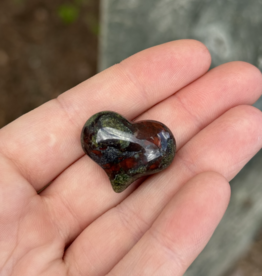Crystal Heart| 25mm| Dragon Blood Stone