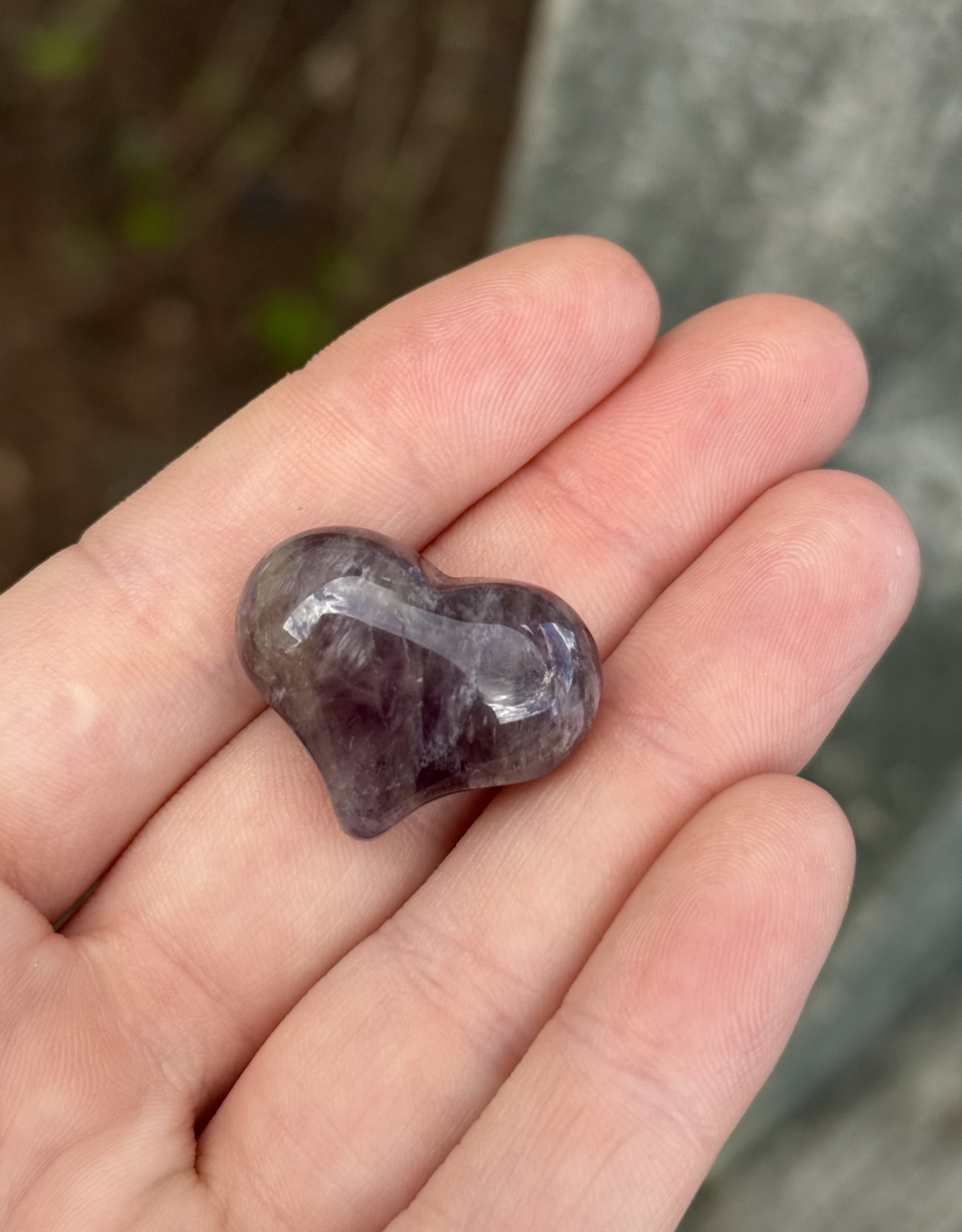 Crystal Heart| 25mm| Amethyst