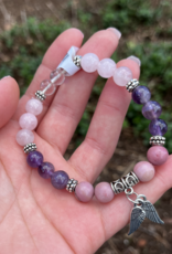 Self Love Crystal  Bracelet|Wing Charm