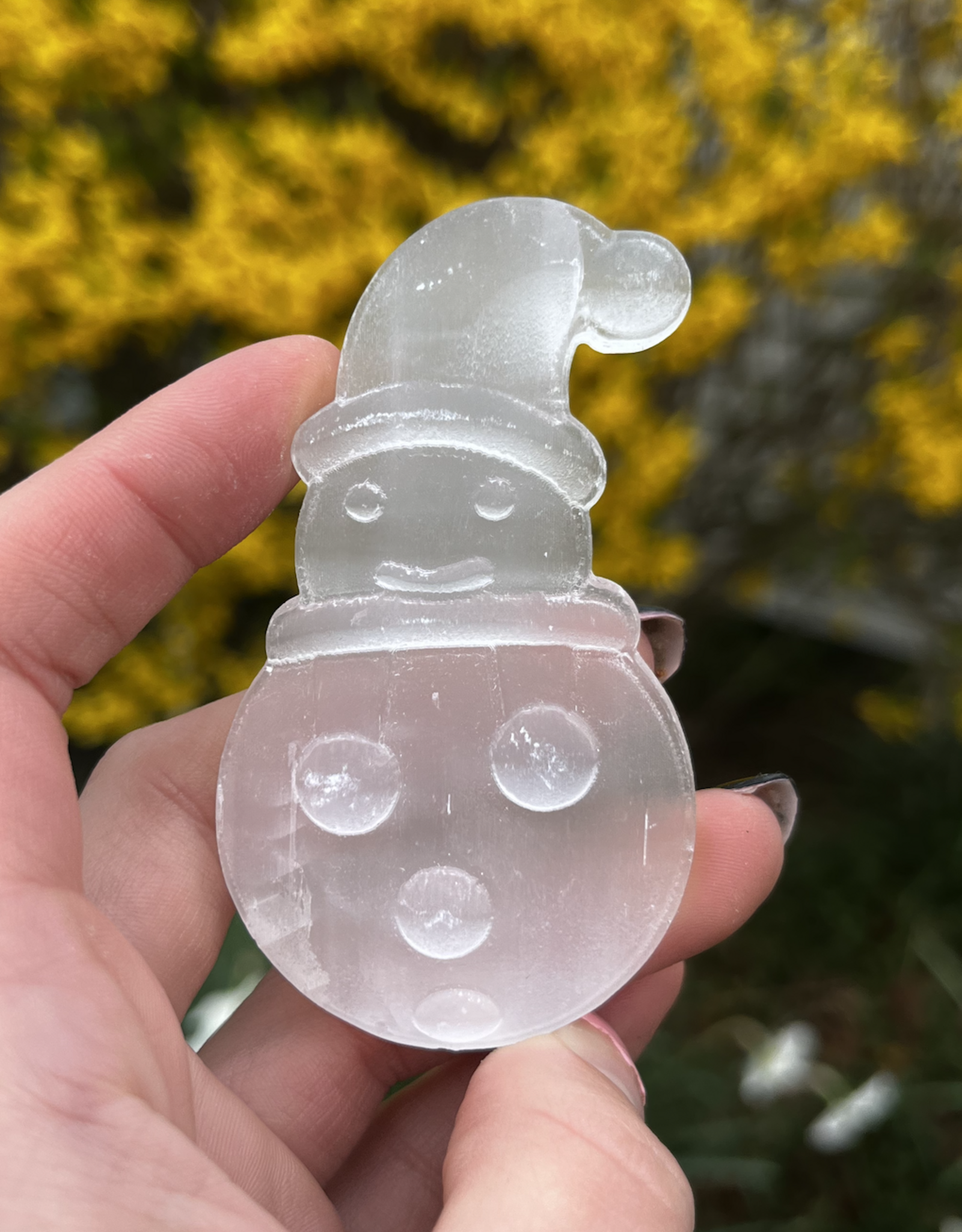 Crystal Carved Snowman | 65-75mm