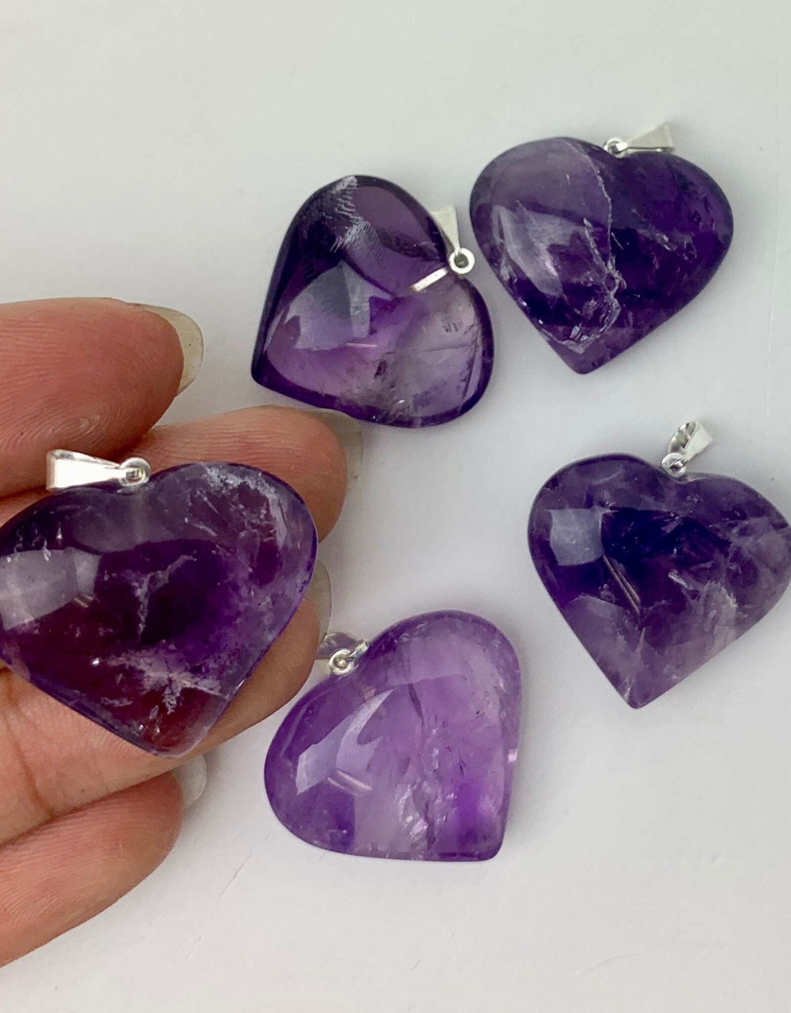 Amethyst |Heart Pendent|25mm