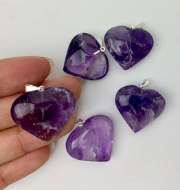 Amethyst |Heart Pendent|25mm