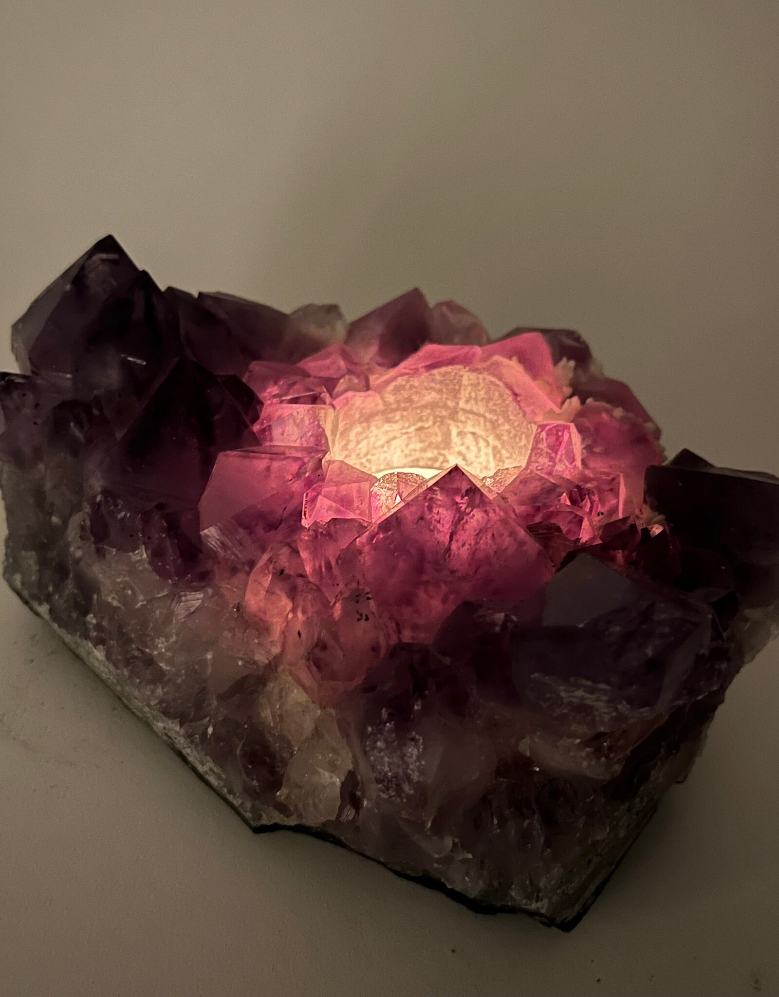 Amethyst Cluster | Tealight Candle Holder | 150-175mm