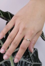 Brass Decorated Prong Stone Ring |