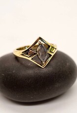 Brass Mystic Labradorite Ring |