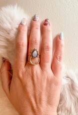 Tear Drop Moonstone Aura Ring |