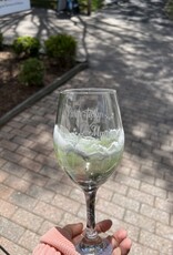 Wine Glass | Stemmed | Purr-fectly Magical in green