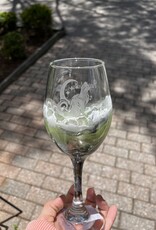 Wine Glass | Stemmed | Purr-fectly Magical in green