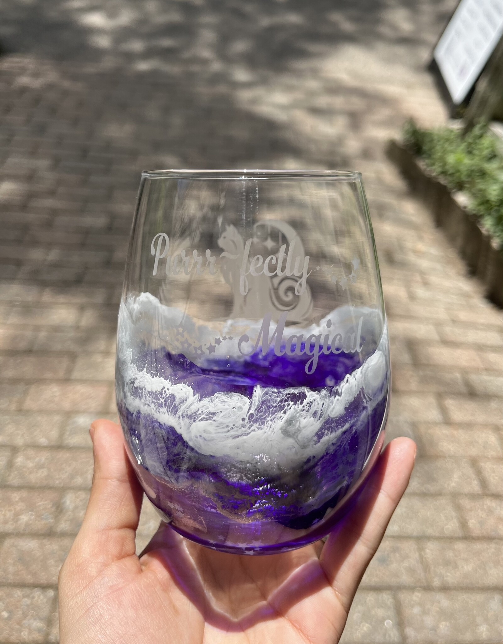 Wine Glass | Stemless | Purrfectly Magical