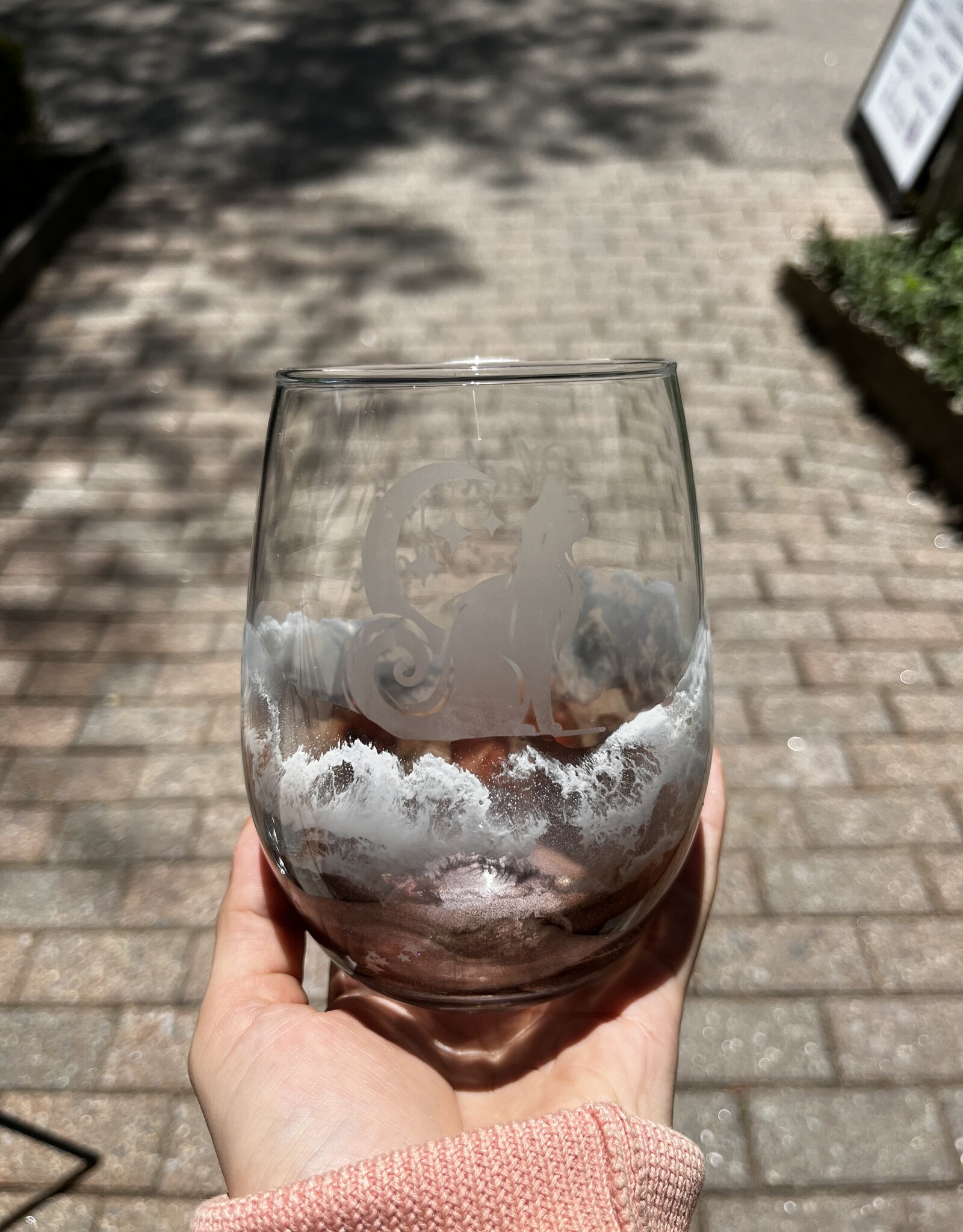 Wine Glass | Stemless | Black Magic