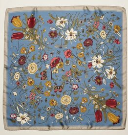 Vintage Botanical Floral Square Scarf | BL