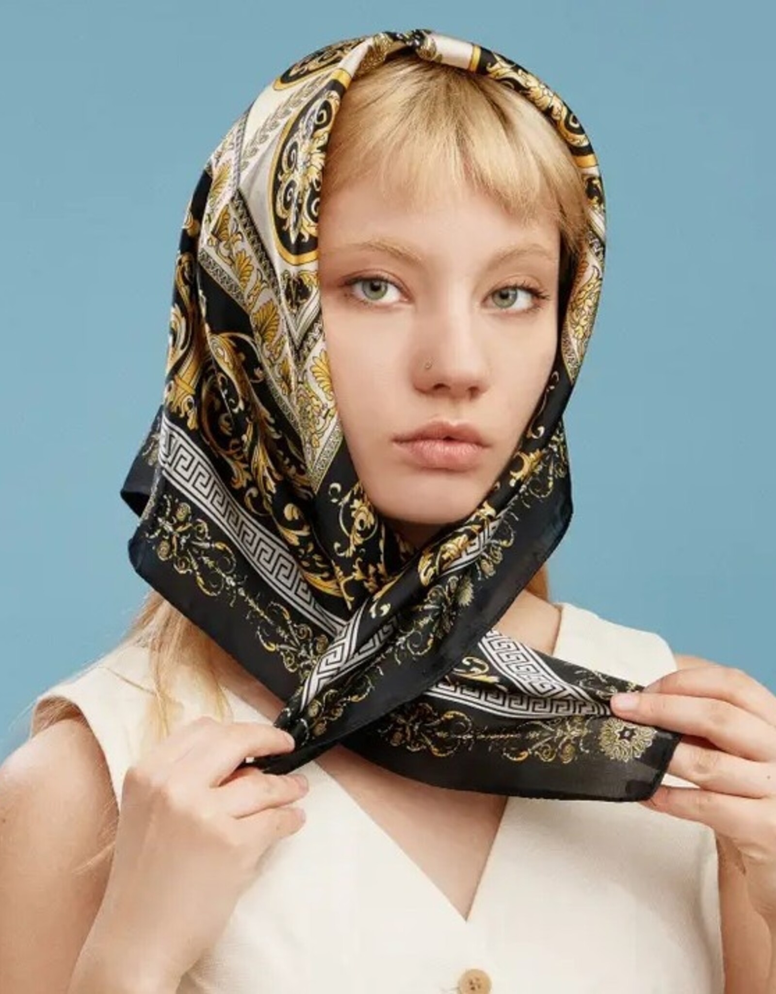 Satin Baroque Square Scarf |