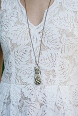 Cat Knife Necklace Gold 32 Inch