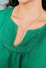 Small Fish Knife Necklace Silver 20 Inch