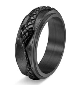 Snake Fidget Spinner Ring Black
