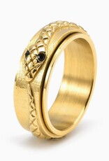 Custom Anxiety Fidget Spinner Ring in Stainless Steel Gold/No Engrave