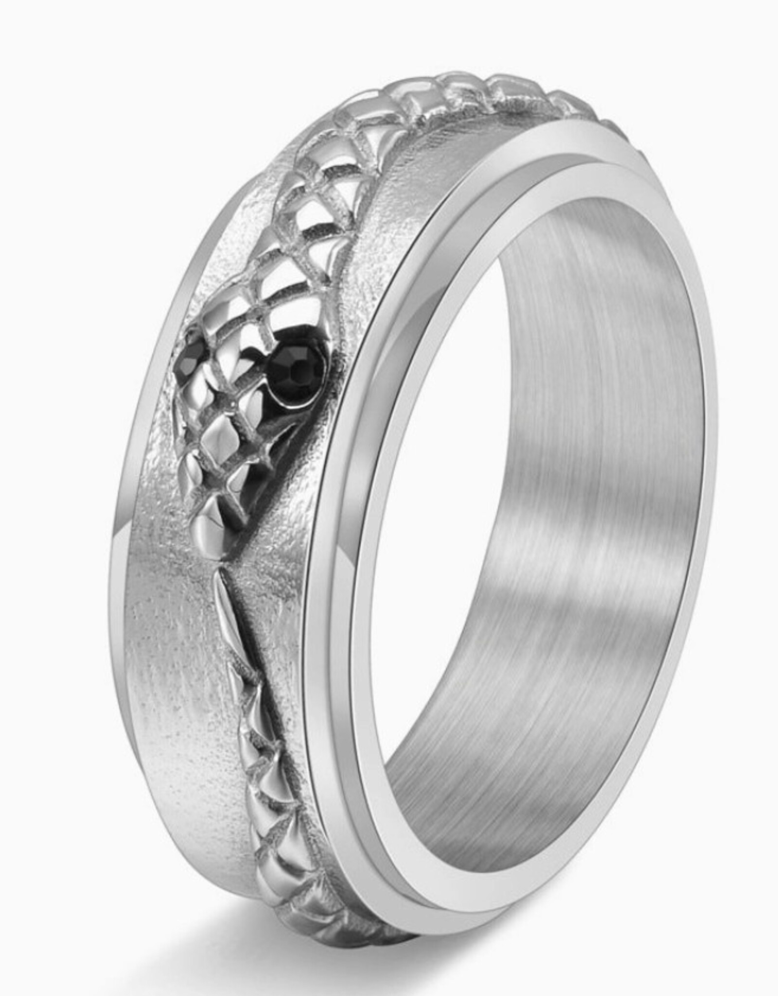 Snake Fidget Spinner Ring Silver/No Engrave