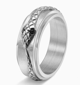 Snake Fidget Spinner Ring Silver
